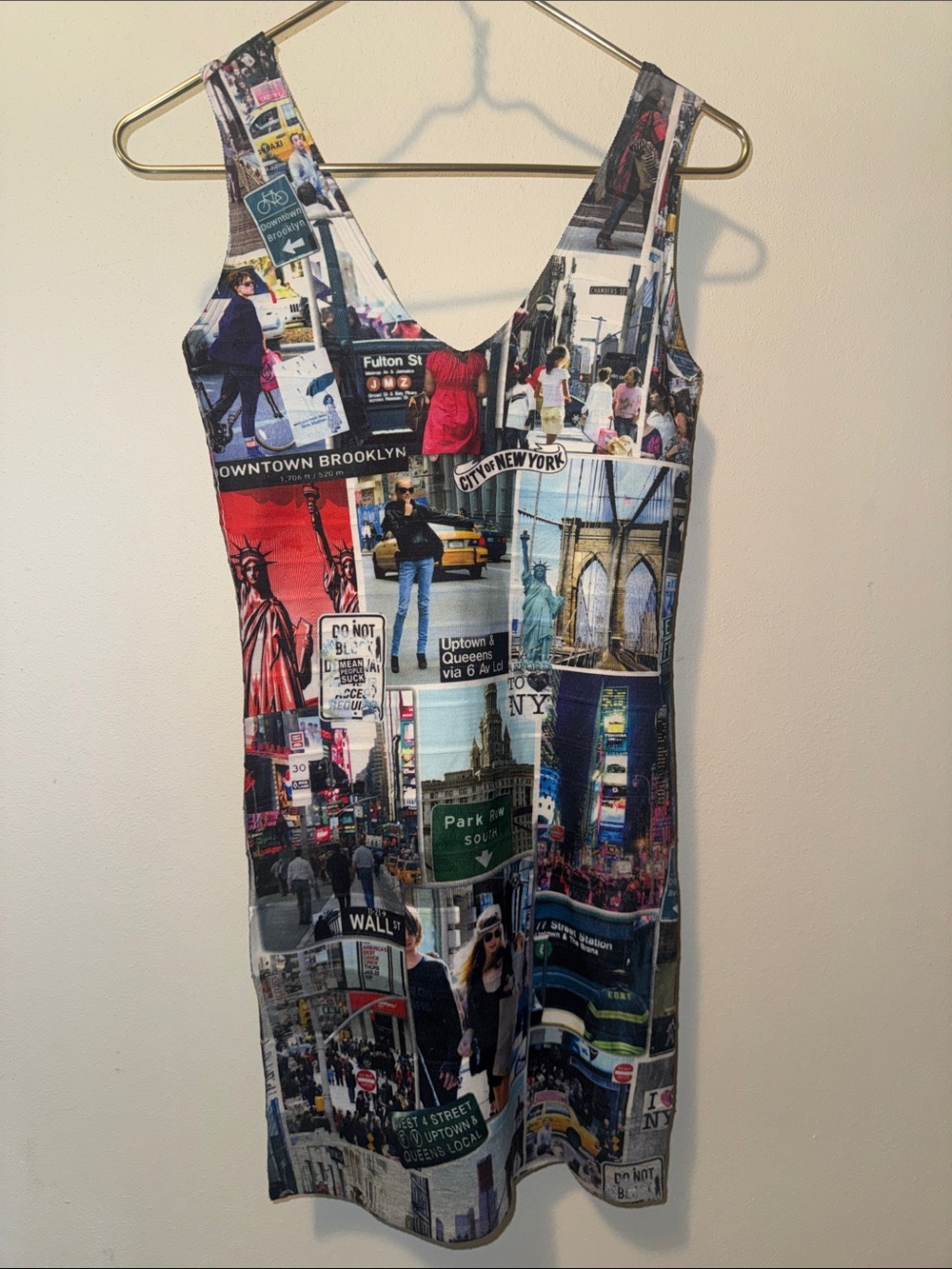 New York City Photo Collage Tank Dress - Multicolor